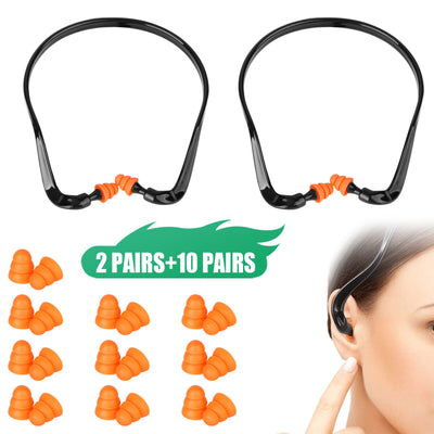 10 Pairs Ear Plug Neck Band Shooting Firing Range Hearing Noise Sound Protection
