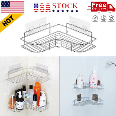 Shower Caddy Shelf Bathroom Corner Bath Storage Holder Organizer Triangular Rack