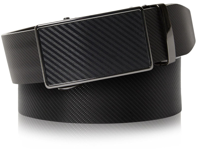 Genuine Leather Mens Ratchet Belt Belts for Men Adjustable Automatic Buckle