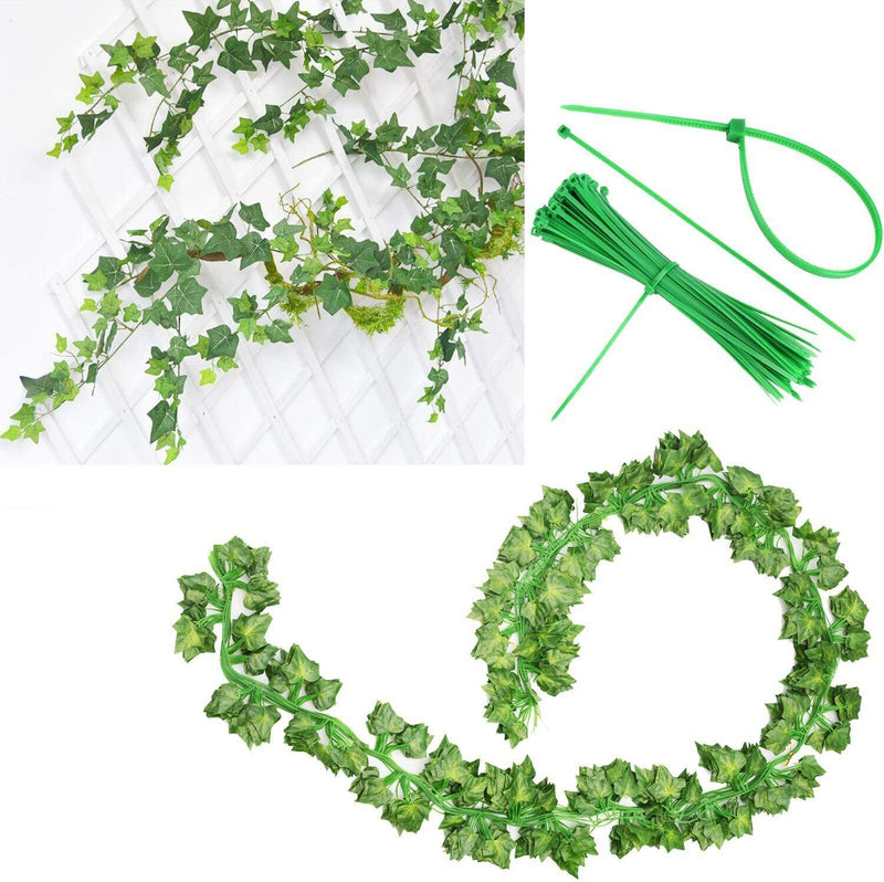 12 PCS Fake Ivy Leaves Artificial Greenery Vines for Decor Room Decor Garland