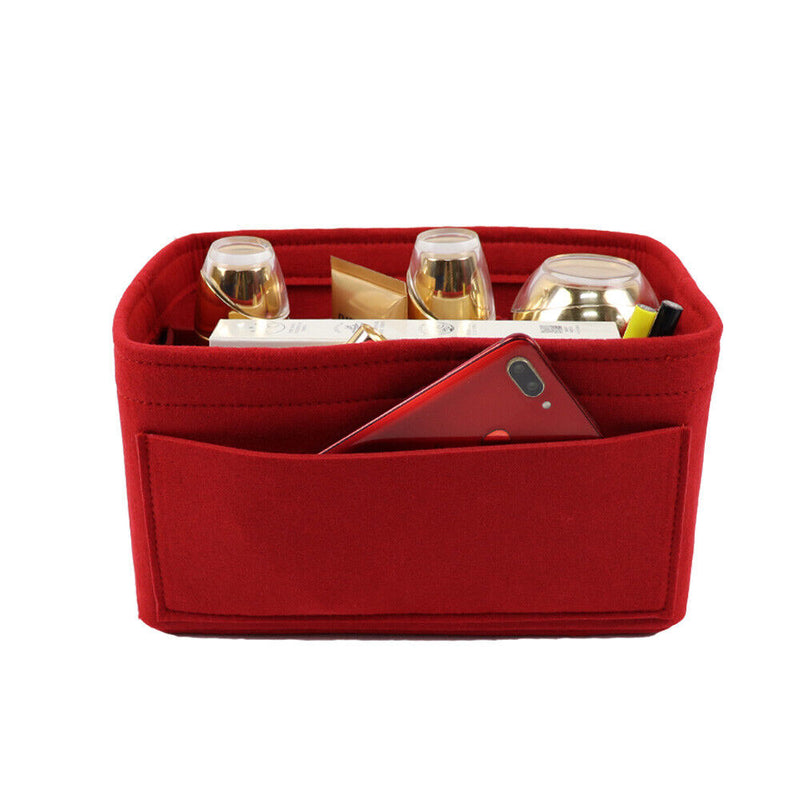 Felt Insert Bag Purse Organizer Bag in Bag with Multi Pockets,Fits for Speedy 30