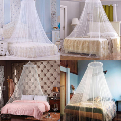 Mosquito Net Bed Queen Size Home Bedding Lace Canopy Elegant Netting Princess US