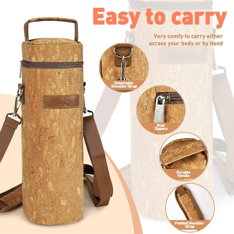Wine Carrier Bag Insulated Single Bottle Cooler Protection Carrying Tote Travel