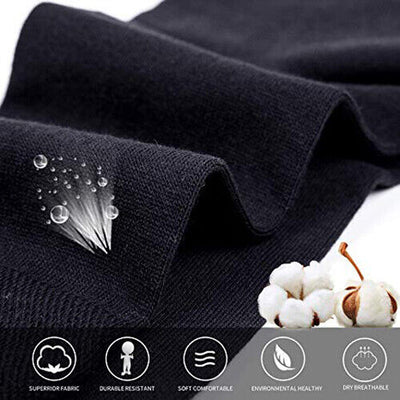New 6 Pairs Mens Black Classic Dress Socks Calf Casual Fashion Crew Solid Sox