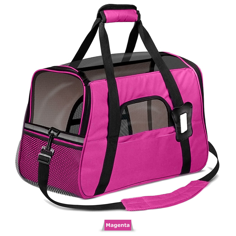 Pet Dog /Small Cat Carrier Soft Sided Comfort Bag Travel Case Airline Approved