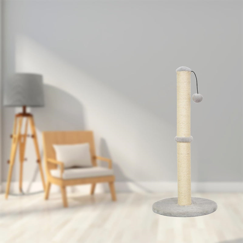 20 Tall Cat Scratching Post, Indoor Cat Post with Sturdy Natural Sisal Ro