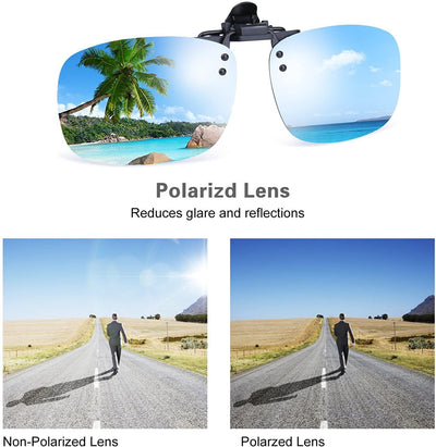 Clip on Sunglasses Polarized Flip up Eye Glasses Spectacles anti Glare Unisex US