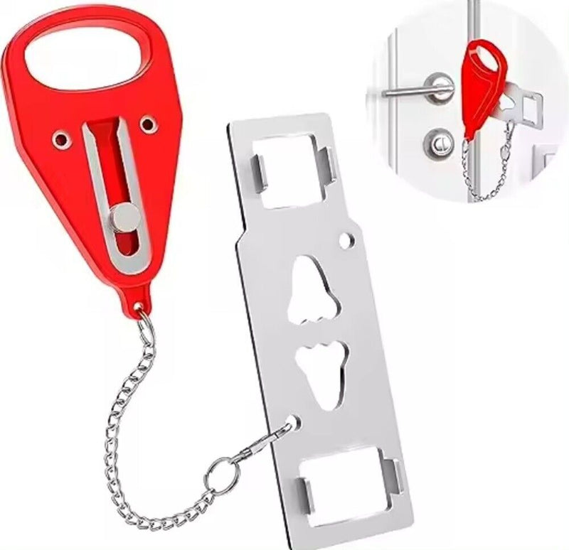 2 Portable Door Lock, Home Security Travel Lock, Safety & Privacy Lockdown Lock