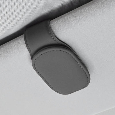 Car Magnetic Leather Sunglasses Holder for Car Sun Visor Eyeglass Hanger Clip US
