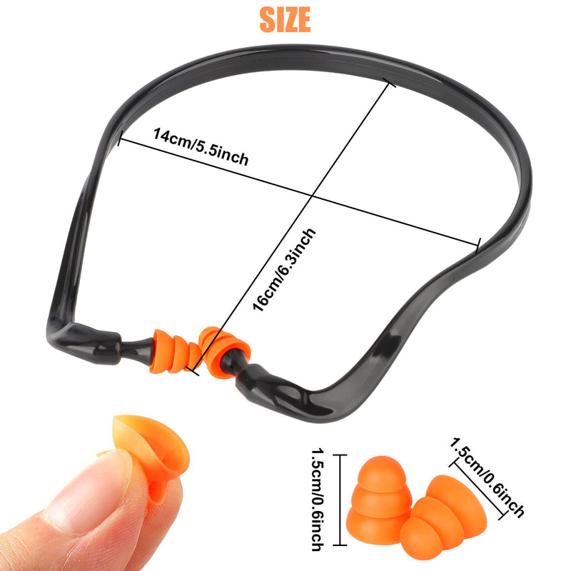 10 Pairs Ear Plug Neck Band Shooting Firing Range Hearing Noise Sound Protection