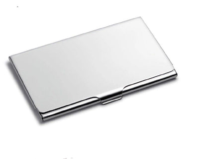 Stainless Steel Card Holder Case - Pocket Metal Wallet for Business, ID, Credit