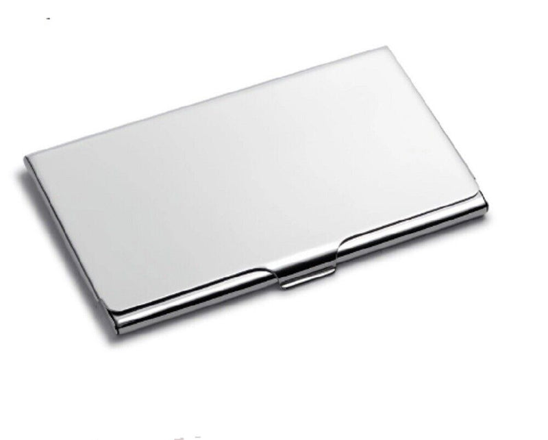 Stainless Steel Card Holder Case - Pocket Metal Wallet for Business, ID, Credit