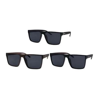 Mens Sunglasses OG Gangster Biker Style Locs Style 3 Pack Super Dark Lens Square