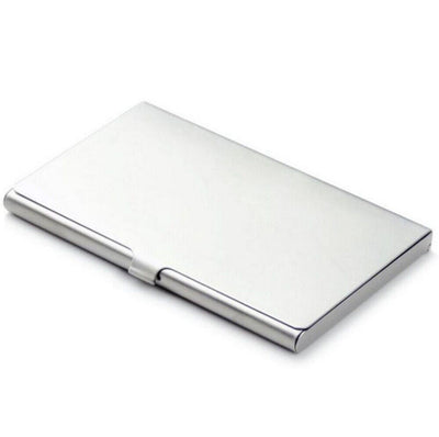Stainless Steel Card Holder Case - Pocket Metal Wallet for Business, ID, Credit
