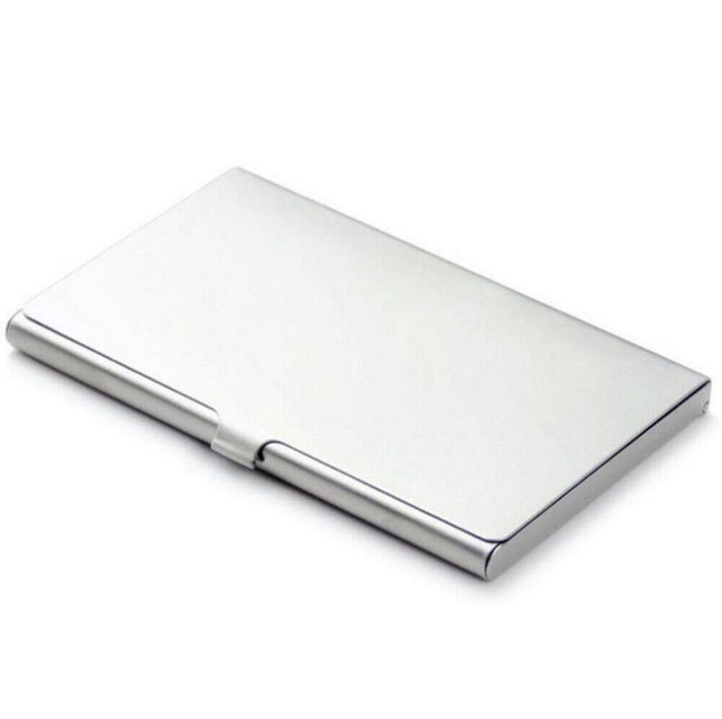 Stainless Steel Card Holder Case - Pocket Metal Wallet for Business, ID, Credit