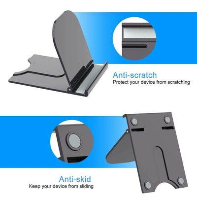 2PCS Adjustable Cell Phone Holder Stand Folding Foldable Thin Cradle Desk Mount