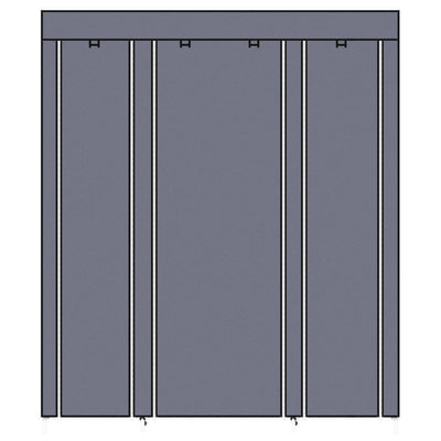 Portable Closet Wardrobe Clothes Rack Storage Organizer Shelf Water-Proof Fabric
