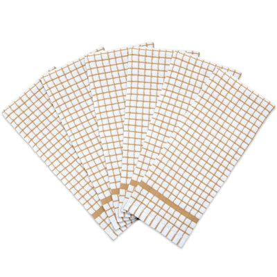 Checkered Kitchen Towels (Pack of 6), 15X25 in - Color Options, Absorbent Cotton