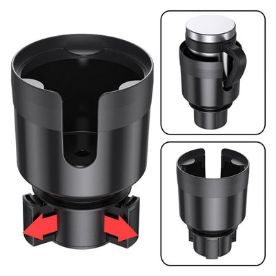 Car Cup Holder Expander Adapter Adjustable Base Universal for Large Bottles Mugs