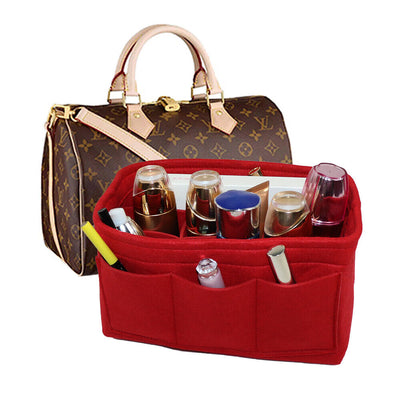 Felt Insert Bag Purse Organizer Bag in Bag with Multi Pockets,Fits for Speedy 30