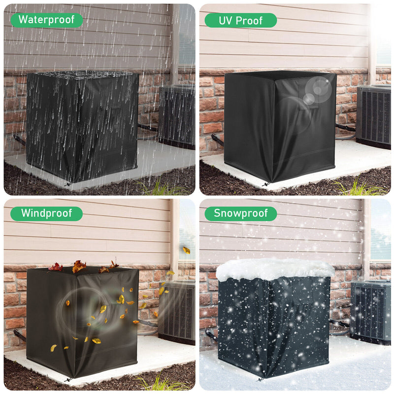 Air Conditioner Dust Snow Cover Protector for A/C Outdoor Waterproof Heavy Duty