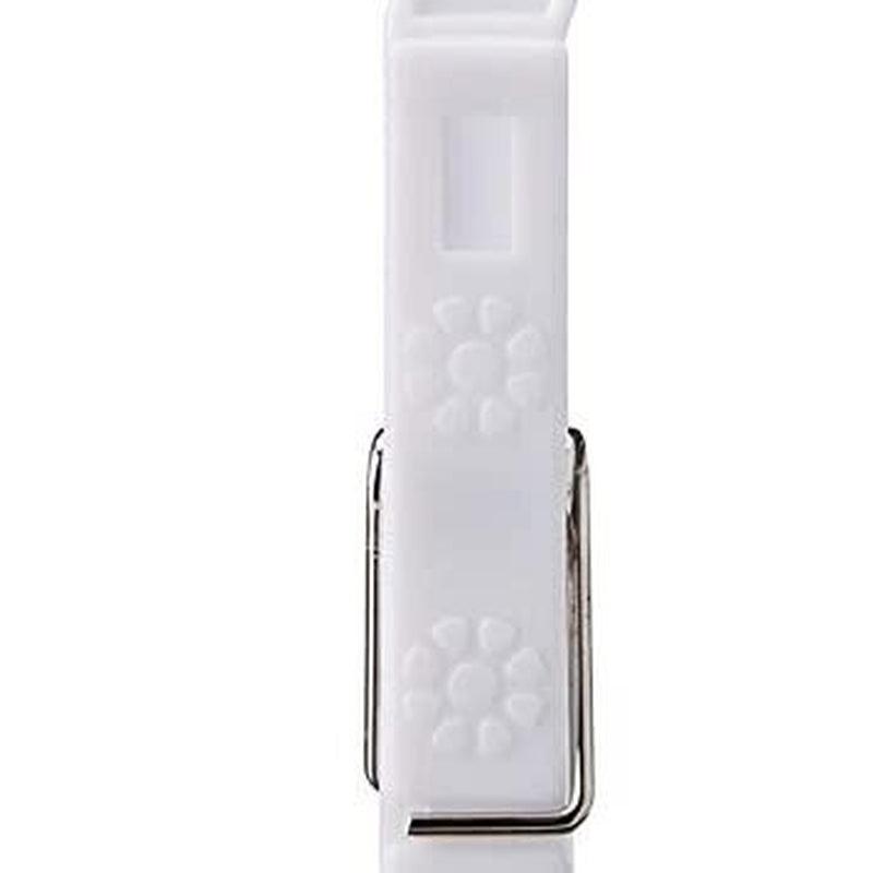 Laundry Hooks Clips Clothespin Hangers Plastic White 10 Count, 2-Pack
