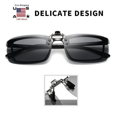 Clip on Sunglasses Polarized Flip up Eye Glasses Spectacles anti Glare Unisex US