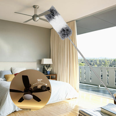 Adjustable Soft Microfiber Feather Duster Dusting Brush Household Cleaning Tool