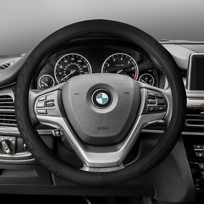 Universal Fit Microfiber Leather Steering Wheel Cover Fits 14.5" - 15.5"