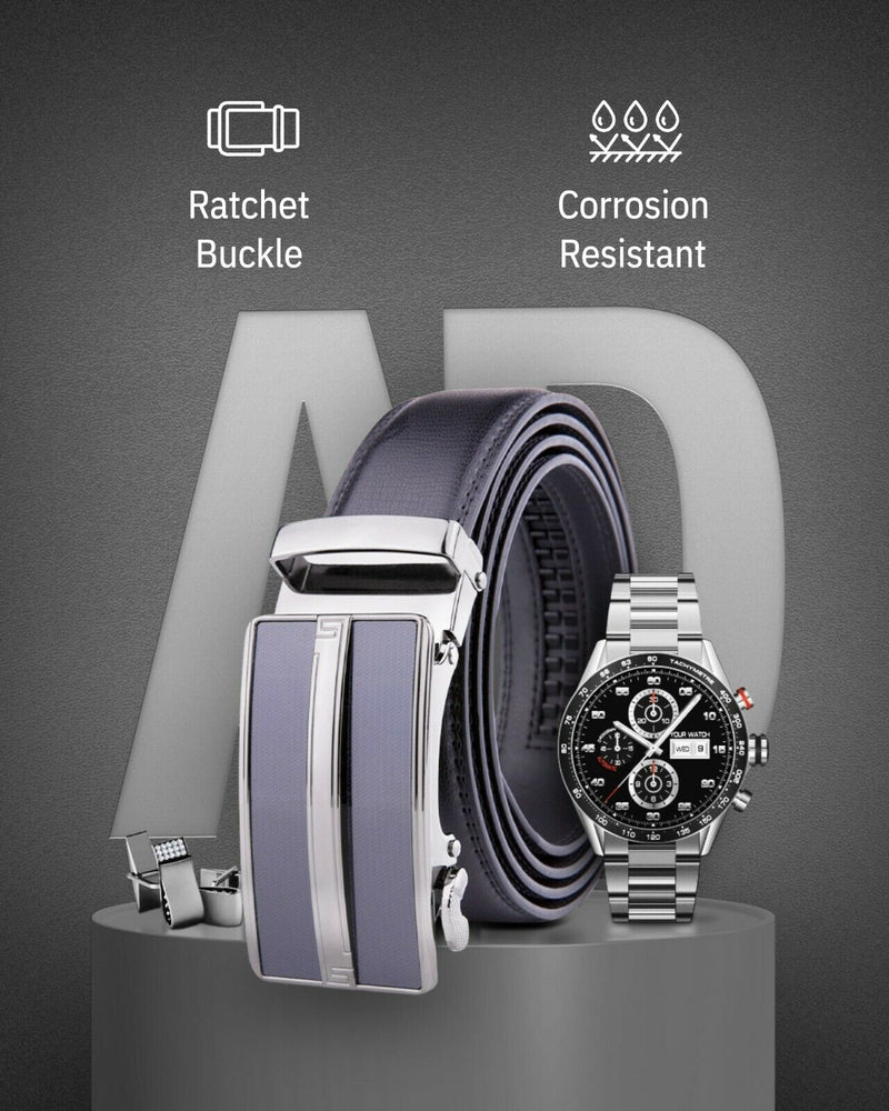 Microfiber Leather Mens Ratchet Belt Belts for Men Adjustable Automatic Buckle