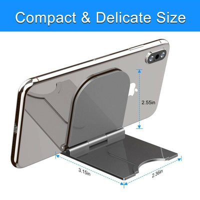 2PCS Adjustable Cell Phone Holder Stand Folding Foldable Thin Cradle Desk Mount
