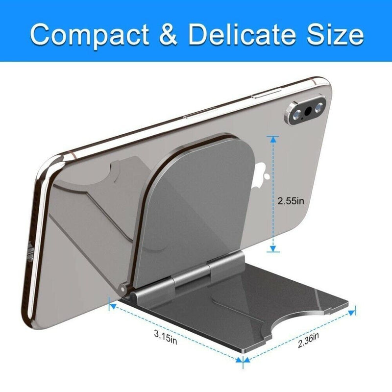 2PCS Adjustable Cell Phone Holder Stand Folding Foldable Thin Cradle Desk Mount