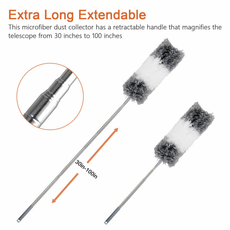 Adjustable Soft Microfiber Feather Duster Dusting Brush Household Cleaning Tool