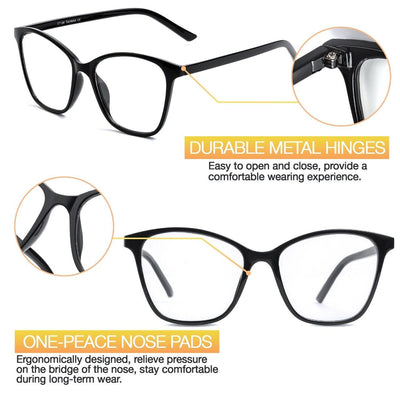 Retro Vintage Huge Big Oversized Square Black Women Men Eyeglasses SHADZ GAFAS