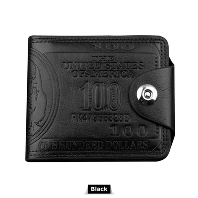 Men'S Novelty US 100 Dollar Wallet PU Leather Bill Money Billfold Card Holder