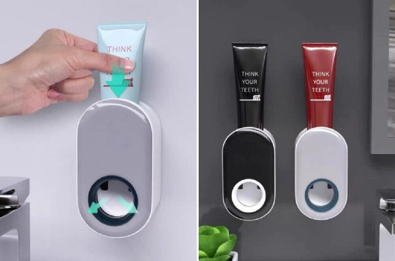 Wall Mounted Automatic Toothpaste Dispenser - Holder Squeezer for Bathroom Home
