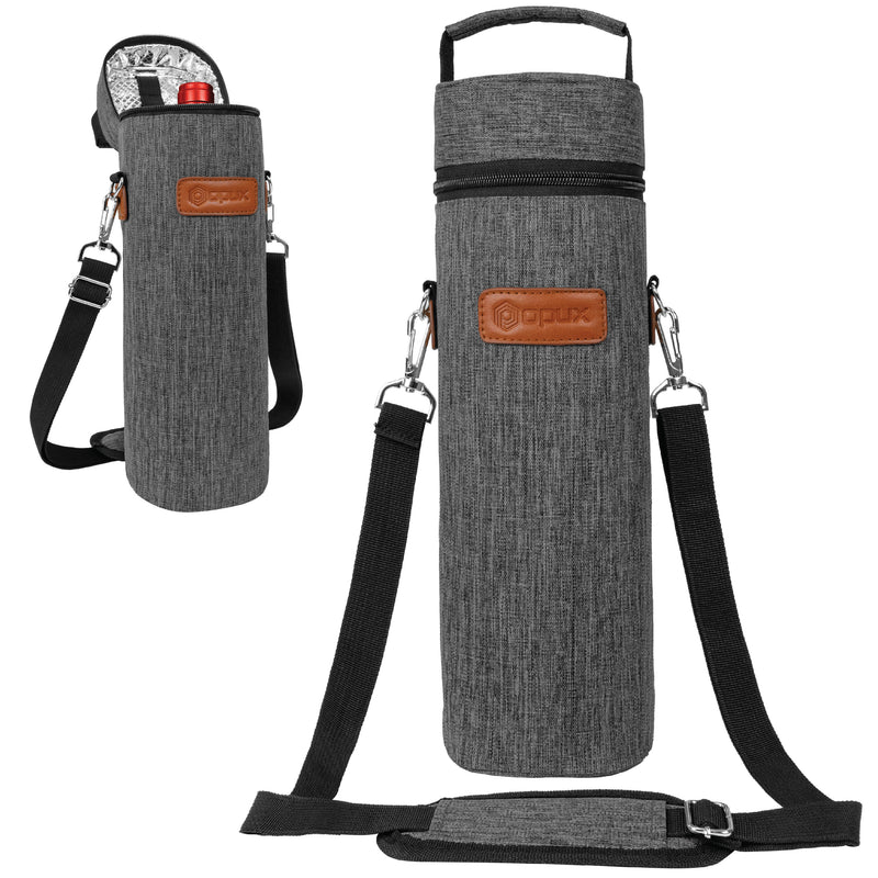 Insulated Wine Carrier Tote Bag 1 Bottle Padded Cooler Bag for Travel Protection