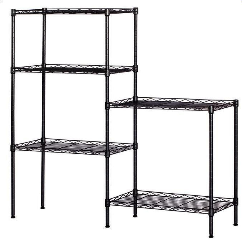 Adjustable 5-Layer Wire Shelves Metal Shelf Rack Kitchen Storage Organizer 