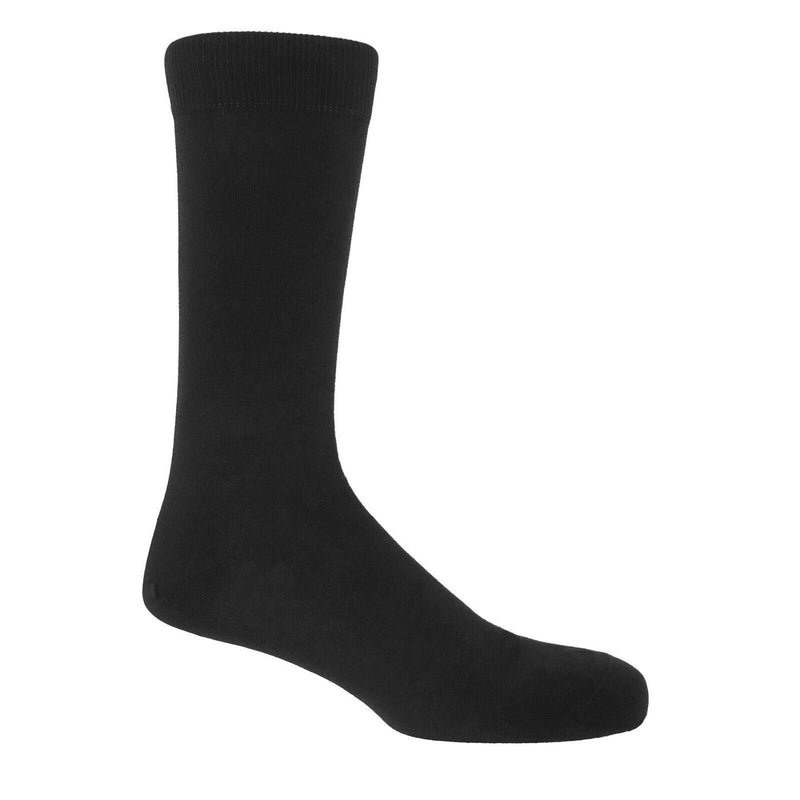 New 6 Pairs Mens Black Classic Dress Socks Calf Casual Fashion Crew Solid Sox