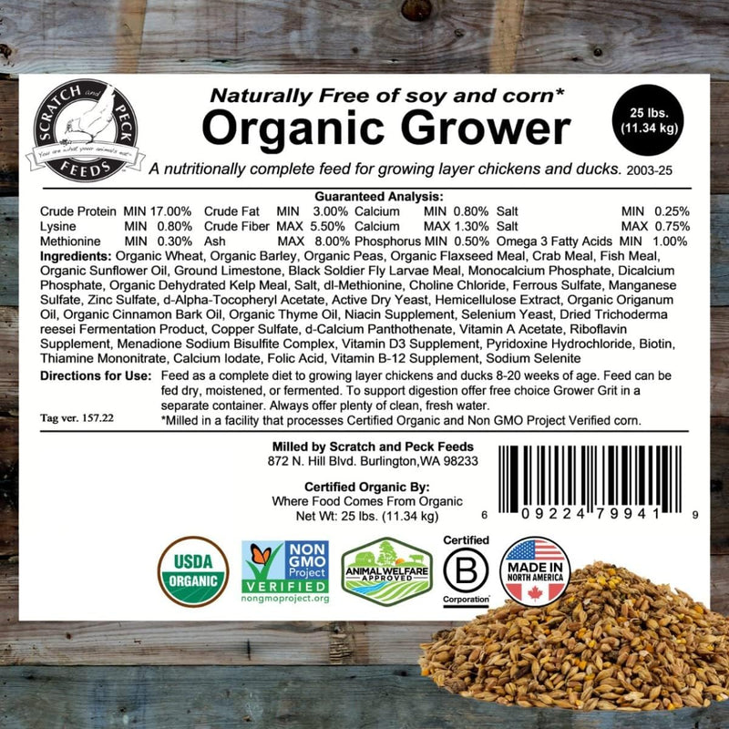 Organic Grower Layer Starter Mash Chicken Feed Non GMO