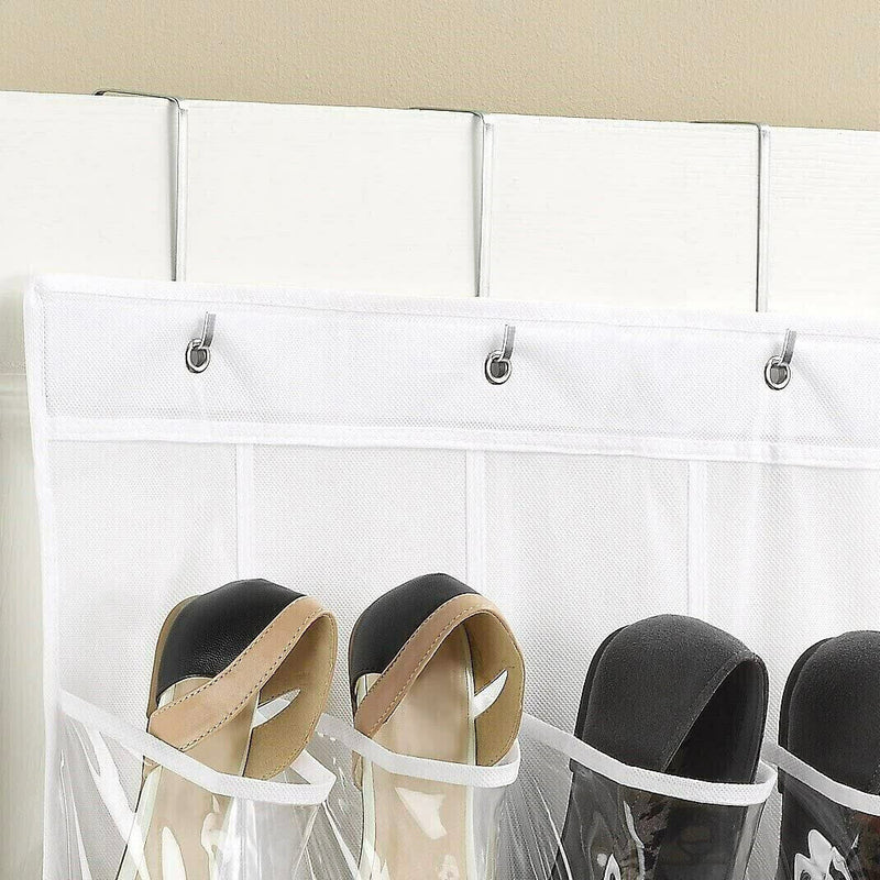 Over the Door Shoe Organizer Rack Hanging Storage Holder Hanger Bag Closet 24