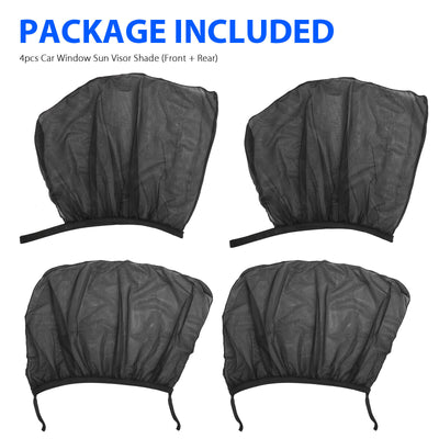 4PCS Car Side Window Sun Shade Cover Visor Mesh Shield UV Block Sunshade Screen