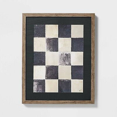 16" X 20" Checkerboard Framed Wall Art - Threshold Designed with Studio Mcgee