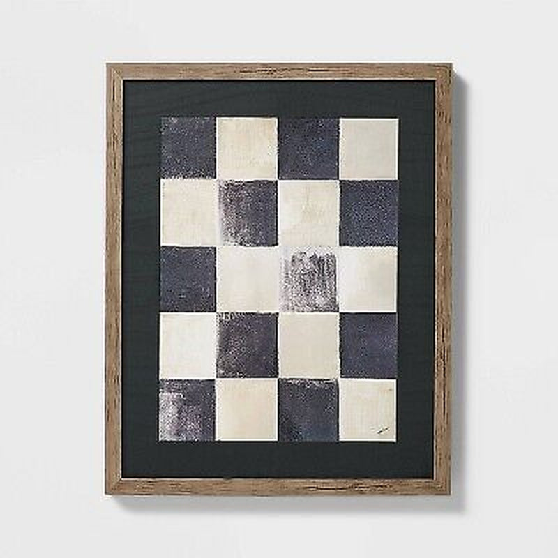 16" X 20" Checkerboard Framed Wall Art - Threshold Designed with Studio Mcgee