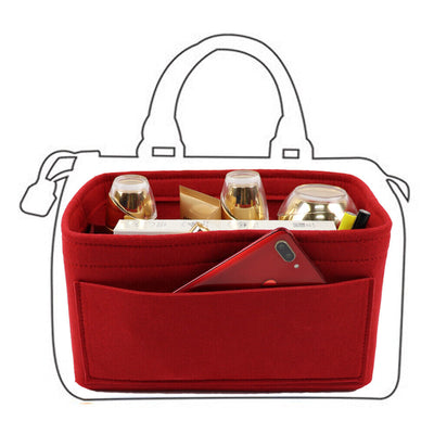 Felt Insert Bag Purse Organizer Bag in Bag with Multi Pockets,Fits for Speedy 30