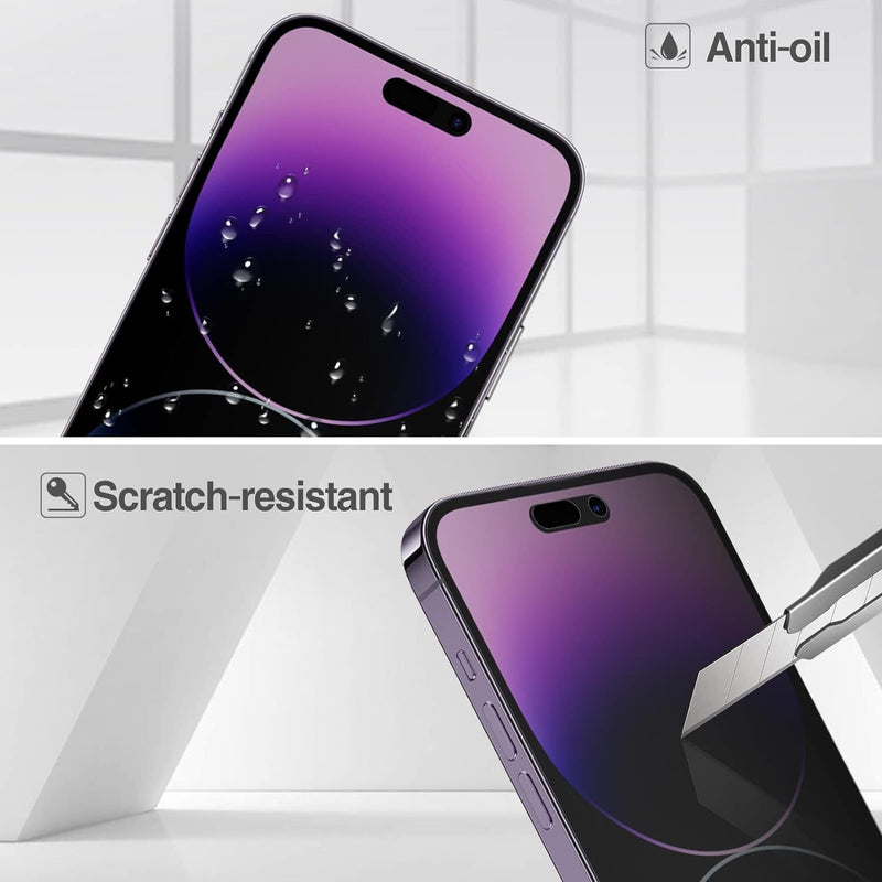 3X For iPhone 15 Pro Max Anti Spy Privacy Tempered Glass Screen Protector