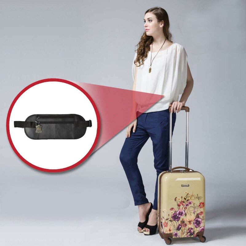 Black Leather Fanny Pack Waist Bag Pouch Travel Purse New Belt Pocket Adjustable