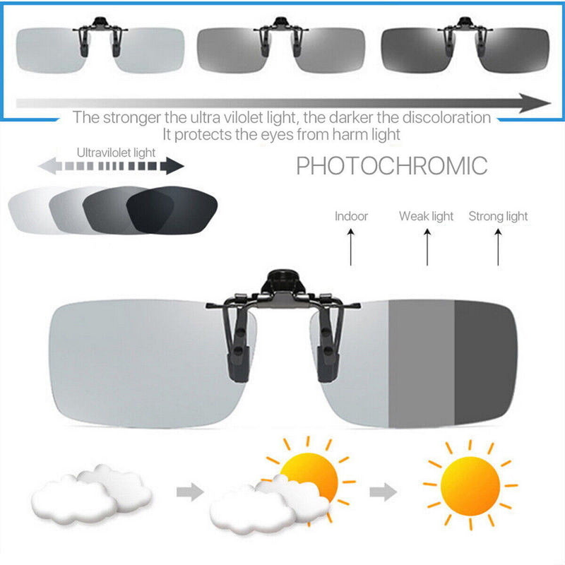 Clip on Sunglasses Polarized Flip up Eye Glasses Spectacles anti Glare Unisex US