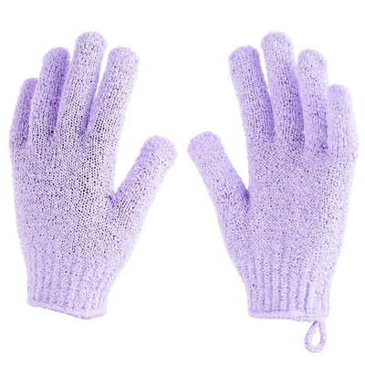 4 Pairs Exfoliating Gloves for Shower, Bath Mitts for Women, Men, 4 Colors