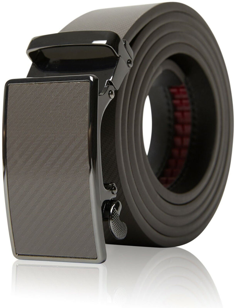 Genuine Leather Mens Ratchet Belt Belts for Men Adjustable Automatic Buckle
